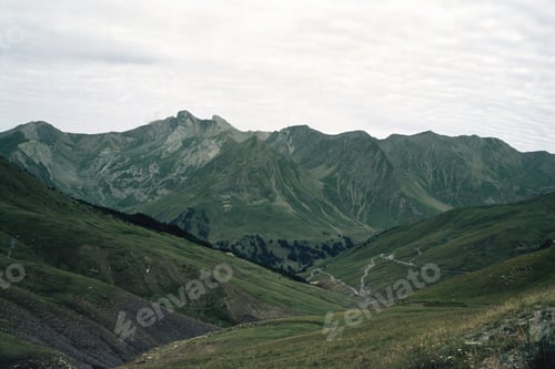 Preview: Mountain landscape along the road to Col d Allos, Provence-Alpes Cote d Azur, France