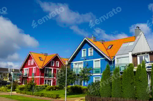 Preview: August 17, 2017 Pervalka village, Lithuania, old Lithuanian traditional wooden house in the village