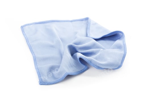 Preview: Crumpled microfiber cloth isolated on white