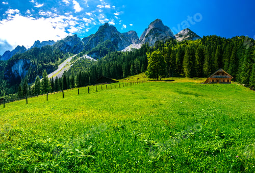 Preview: Farm house near mountain