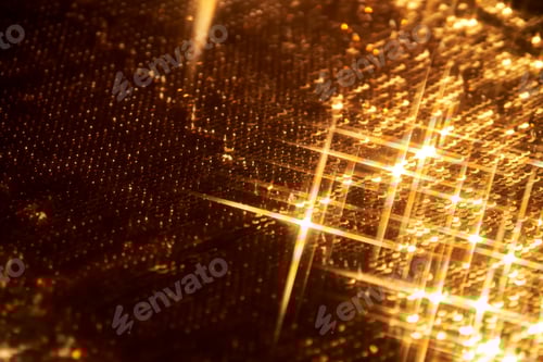 Preview: Abstract festive gold background made of sequins.