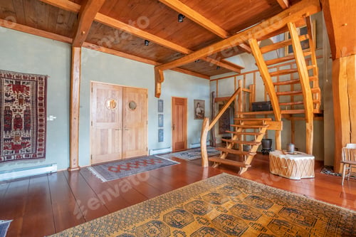 Preview: Interior design of a traditional living room with carpets