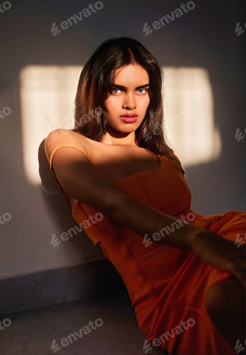 Preview: Young woman Posing for New Year and Christmas