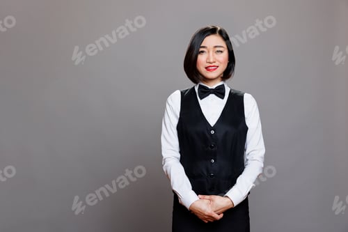 Preview: Waitress wearing uniform portrait