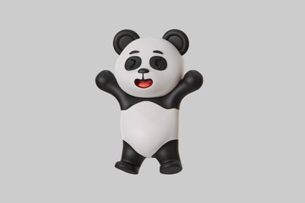 Preview: Happy cartoon panda character