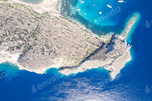 Preview: Aerial view of Cape Knidos Datca Peninsula Turkey