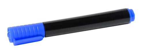 Preview: Blue felt-tip pen on white isolated background