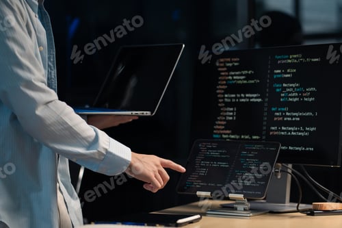 Preview: Development programmer male working in website a software and coding technology.