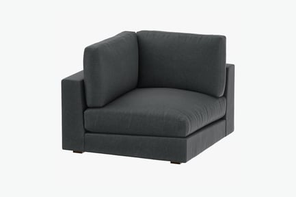 Preview: Modern Dark Gray Corner Sectional Sofa