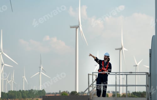 Preview: Engineer at Natural Energy Wind Turbine site with a mission to climb up to the wind turbine blades