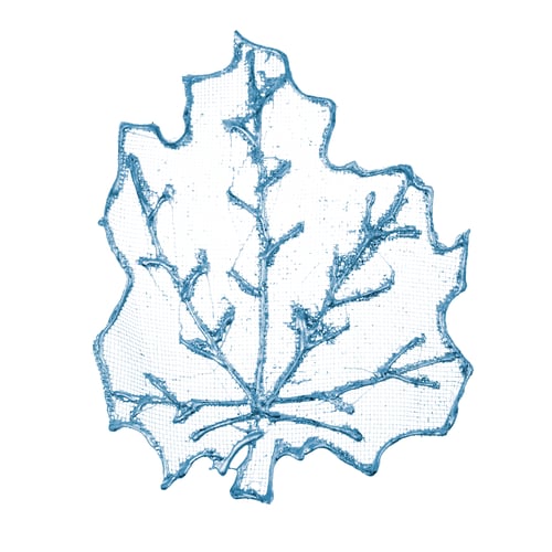 Preview: Christmas decorative blue leaf