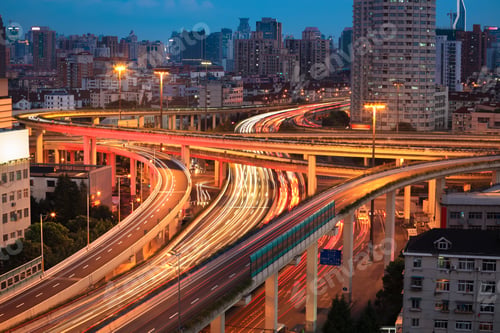 Preview: elevated overpass at dusk