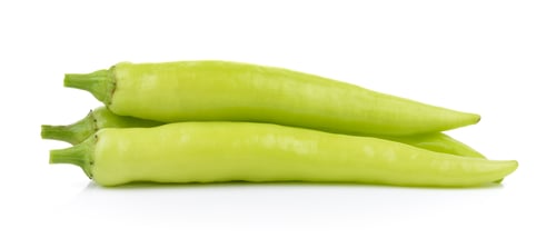 Preview: green chili pepper on white background