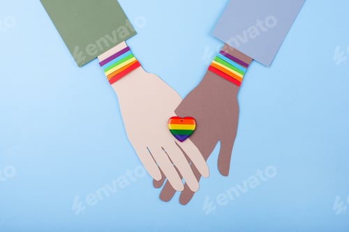 Preview: Pride month concept with LGBTQ flag
