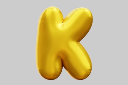 Preview: Golden Letter K Balloon