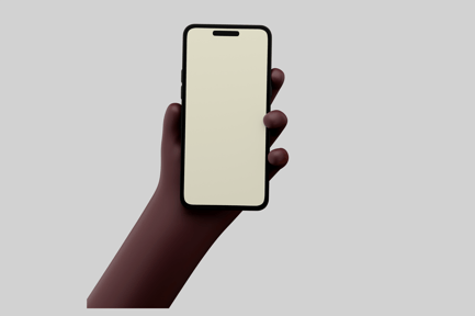 Preview: Smartphone Hand Mockup Dark Skin