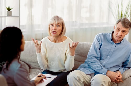 Preview: Elderly wife complains about her husband during psychotherapy