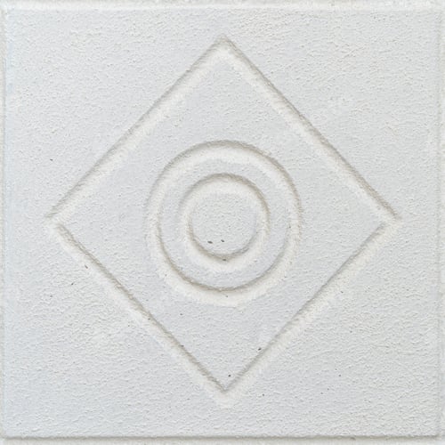 Embossed Square: Geometric Background With Circular Center