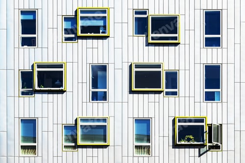 Preview: Modern building with abstract architectural twists making it look like a work of art