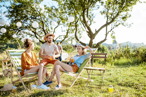 Preview: Friends having party in the garden