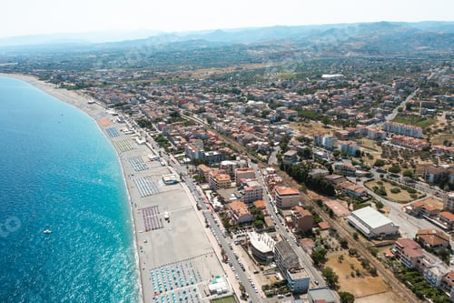 Preview: Aerial view of Gioiosa Marina on Summer