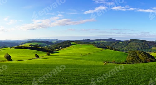 Preview: Aerial shot of a beautiful forest in Sauerland, Germany