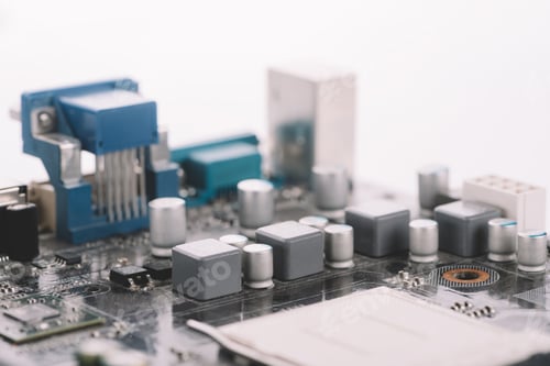 Preview: Digital circuit board with microchips and components