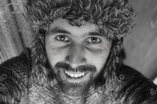 Preview: Portrait Of A Smiling Funny Man With A Beard