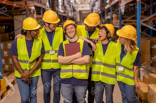 Preview: Inclusive Warehouse Team Embracing Diversity and Social Inclusion