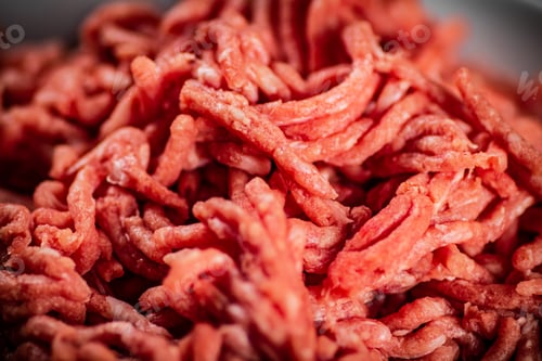 Preview: Minced fresh meat. Macro background.
