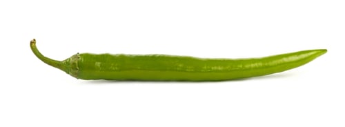 Preview: Green fresh jalapeno pepper close up on white