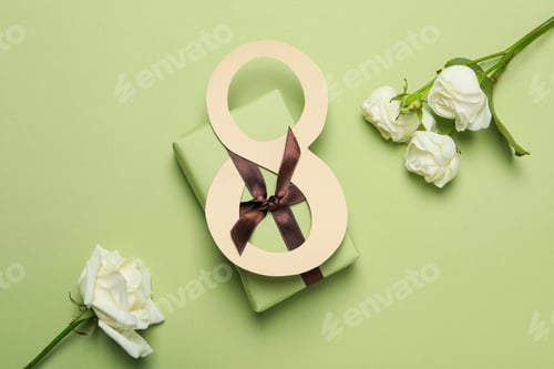 Preview: Concept of 8 march, Women day, top view
