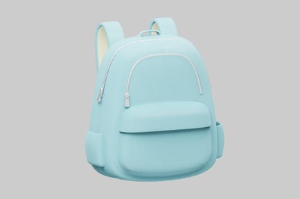 Preview: Cartoon school backpack blue