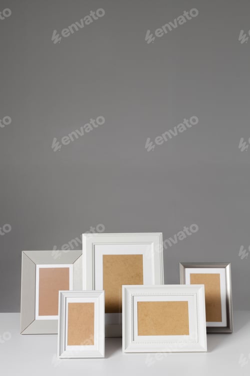 Preview: Blank photo frame on the table