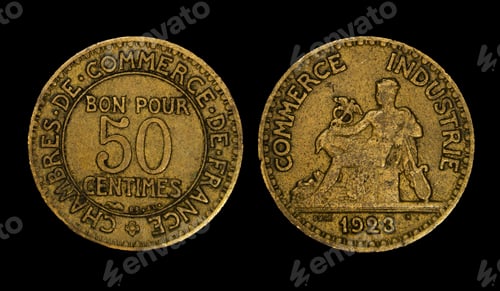 Preview: Close-up of the French franc, third republic, 50