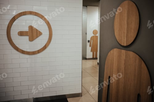 Preview: Toilet or WC, restroom with a gender icon