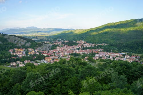 Preview: Landscape in Abruzzo: view of Alfedena