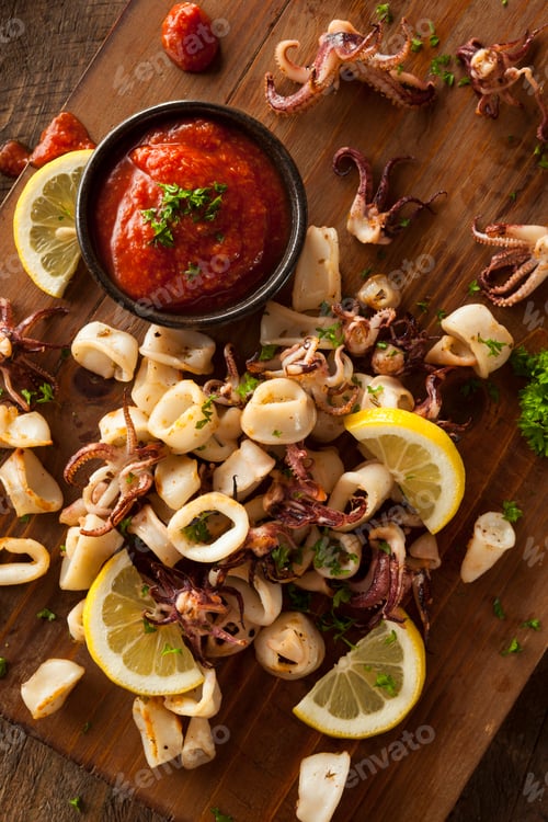 Preview: Homemade Fresh Grilled Calamari