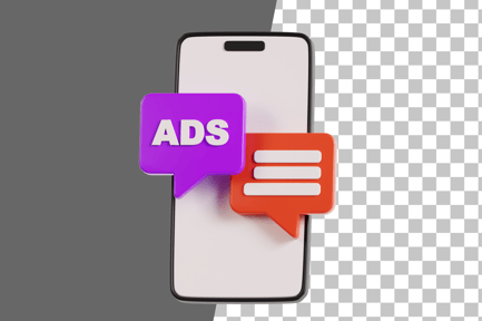 Preview: Ads Chat 3D Icon