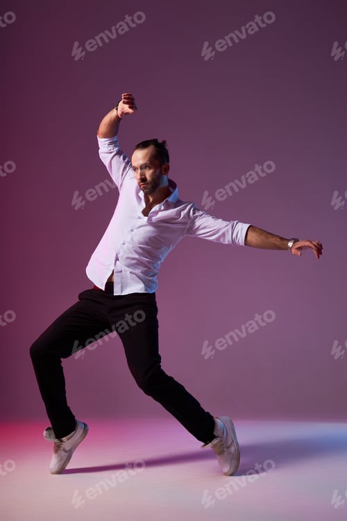 Preview: Professional dancer in motion. Beauty, fashion.