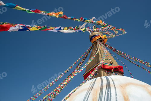 Preview: Budha stupa or Boudhanath Stupa buddha religious sacred temple in Kathmandu Nepal.
