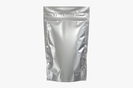 Preview: Stand-Up Pouch - Silver Foil Zipper Pack