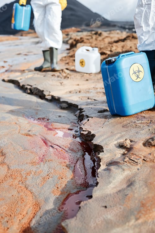 Vista previa: Recipientes de plástico con sustancias tóxicas