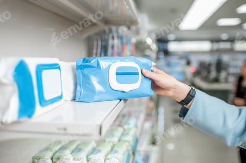 Preview: Taking packaging with wet wipes