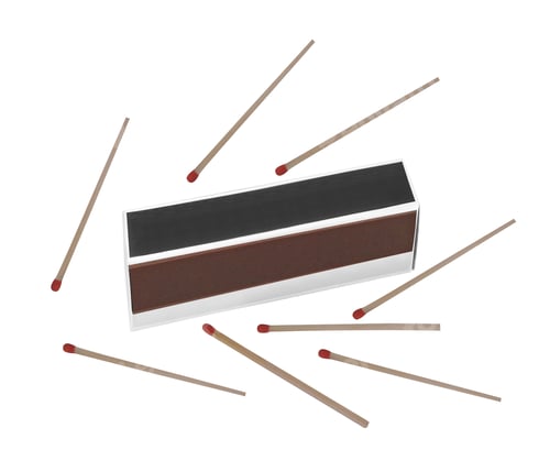 Preview: Box of matches isolated on white background