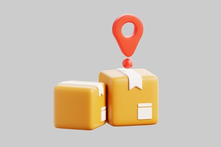 Preview: Delivery boxes with location pin