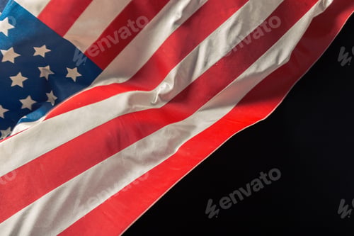 Preview: American flag on dark background