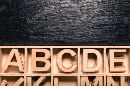 Preview: Alphabet letter collection, close up view