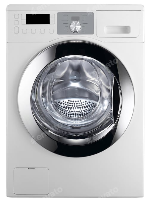 Preview: Washing machine isolated on white