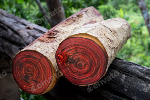 Preview: Wood logs of Siam rosewood Exotic wooden beautiful pattern for crafts